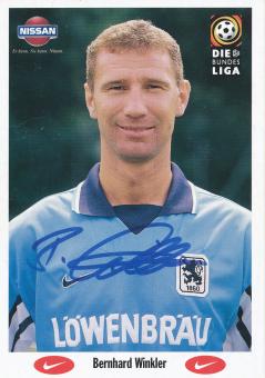 Bernhard Winkler  1997/1998  1860 München Fußball Autogrammkarte original signiert 