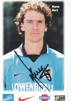 Marco Kurz  1998/1999  1860 München Fußball Autogrammkarte original signiert 