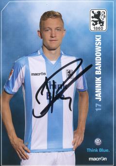 Jannik Bandowski   2015/2016  1860 München Fußball Autogrammkarte original signiert 