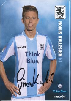 Krisztian Simon   2015/2016  1860 München Fußball Autogrammkarte original signiert 