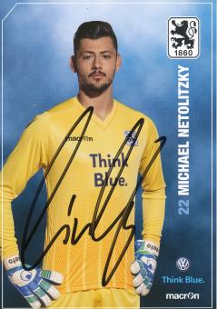 Michael Netolitzky   2015/2016  1860 München Fußball Autogrammkarte original signiert 