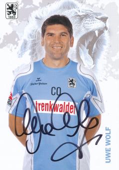 Uwe Wolf  2008/2009  1860 München Fußball Autogrammkarte original signiert 
