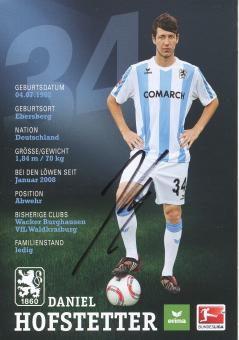 Daniel Hofstetter  2010/2011  1860 München Fußball Autogrammkarte original signiert 