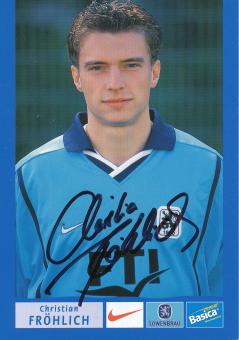 Christian Fröhlich  2000/2001  1860 München Fußball Autogrammkarte original signiert 