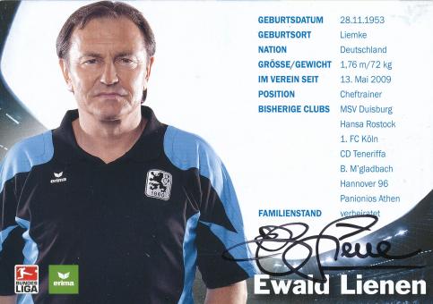 Ewald Lienen  2009/2010  1860 München Fußball Autogrammkarte original signiert 