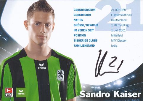 Sandro Kaiser  2009/2010  1860 München Fußball Autogrammkarte original signiert 