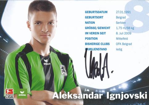 Alexander Ignjovski  2009/2010  1860 München Fußball Autogrammkarte original signiert 