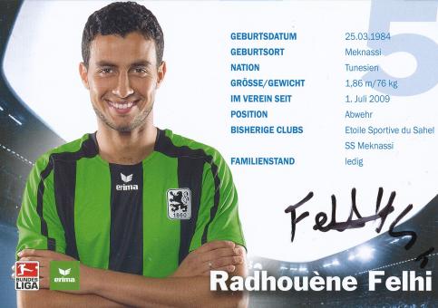 Radhouene Felhi  2009/2010  1860 München Fußball Autogrammkarte original signiert 