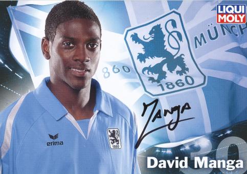 David Manga   2009/2010  1860 München Fußball Autogrammkarte original signiert 