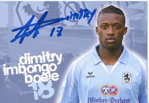 Dimitry Imbongo Boele  1860 München Fußball Autogrammkarte original signiert 