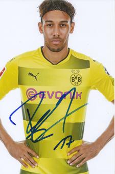 Pierre Emerick Aubameyang  Borussia Dortmund  Fußball Autogramm Foto original signiert 