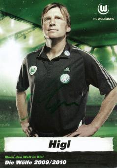 Alfons Higl  2009/2010  VFL Wolfsburg  Fußball Autogrammkarte original signiert 