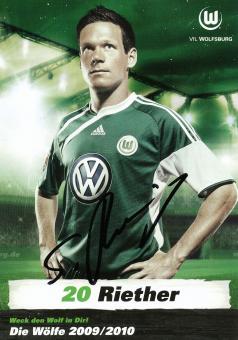 Sascha Riether  2009/2010  VFL Wolfsburg  Fußball Autogrammkarte original signiert 