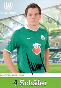 Marcel Schäfer  2008/2009  VFL Wolfsburg  Fußball Autogrammkarte original signiert 