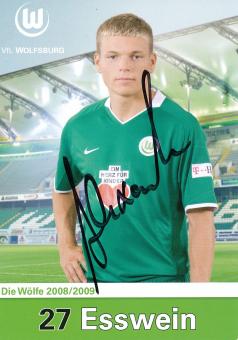 Alexander Esswein  2008/2009  VFL Wolfsburg  Fußball Autogrammkarte original signiert 
