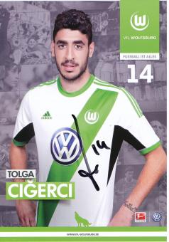 Tolga Cigerci  2013/2014  VFL Wolfsburg  Fußball Autogrammkarte original signiert 