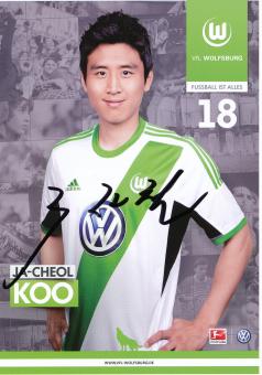 Ja Cheol Koo  2013/2014  VFL Wolfsburg  Fußball Autogrammkarte original signiert 