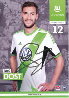 Bas Dost  2013/2014  VFL Wolfsburg  Fußball Autogrammkarte original signiert 