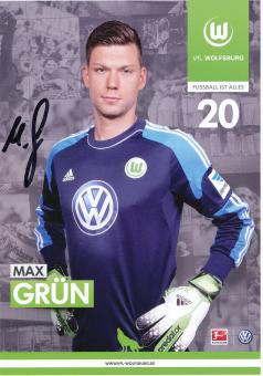 Max Grün  2013/2014  VFL Wolfsburg  Fußball Autogrammkarte original signiert 