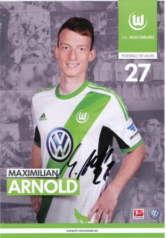 Maximilian Arnold  2013/2014  VFL Wolfsburg  Fußball Autogrammkarte original signiert 