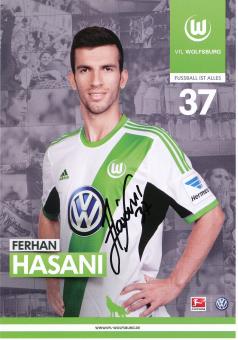 Ferhan Hasani  2013/2014  VFL Wolfsburg  Fußball Autogrammkarte original signiert 