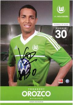 Yohandry Orozco  2012/2013  VFL Wolfsburg  Fußball Autogrammkarte original signiert 