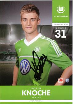 Robin Knoche  2012/2013  VFL Wolfsburg  Fußball Autogrammkarte original signiert 