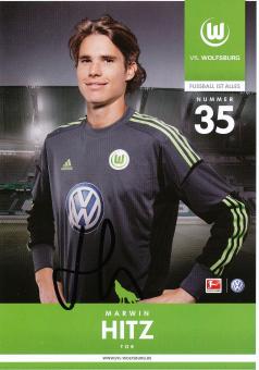 Marwin Hitz  2012/2013  VFL Wolfsburg  Fußball Autogrammkarte original signiert 