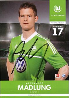 Alexander Madlung  2012/2013  VFL Wolfsburg  Fußball Autogrammkarte original signiert 
