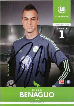 Diego Benaglio  2012/2013  VFL Wolfsburg  Fußball Autogrammkarte original signiert 