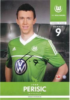 Ivan Perisic  2012/2013  VFL Wolfsburg  Fußball Autogrammkarte original signiert 