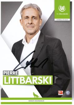 Pierre Littbarski  2014/2015  VFL Wolfsburg  Fußball Autogrammkarte original signiert 