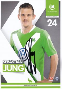 Sebastian Jung  2014/2015  VFL Wolfsburg  Fußball Autogrammkarte original signiert 