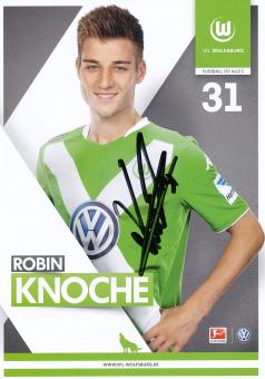 Robin Knoche  2014/2015  VFL Wolfsburg  Fußball Autogrammkarte original signiert 