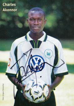 Charles Akonnor  1999/2000  VFL Wolfsburg  Fußball Autogrammkarte original signiert 