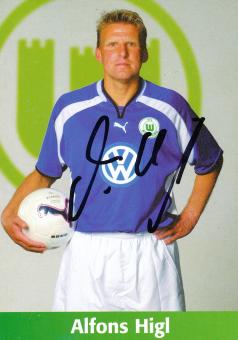 Alfons Higl  2001/2002  VFL Wolfsburg  Fußball Autogrammkarte original signiert 