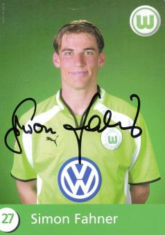 Simon Fahner  2000/2001  VFL Wolfsburg  Fußball Autogrammkarte original signiert 