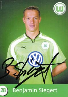 Benjamin Siegert  2000/2001  VFL Wolfsburg  Fußball Autogrammkarte original signiert 