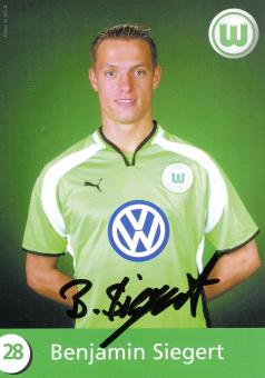 Benjamin Siegert  2000/2001  VFL Wolfsburg  Fußball Autogrammkarte original signiert 