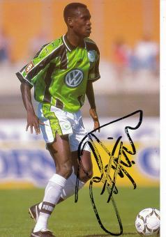 Charles Akonnor  Panini  VFL Wolfsburg  Fußball Autogrammkarte original signiert 