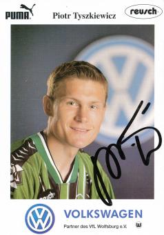 Piotr Tyszkiewicz  1995/1996  VFL Wolfsburg  Fußball Autogrammkarte original signiert 