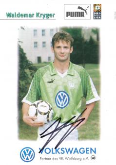 Waldemar Kryger  1997/1998  VFL Wolfsburg  Fußball Autogrammkarte original signiert 