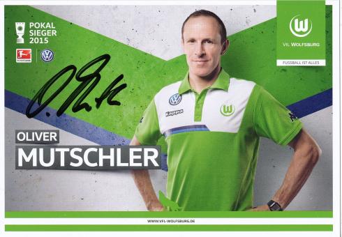 Oliver Mutschler  2015/2016  VFL Wolfsburg  Fußball Autogrammkarte original signiert 
