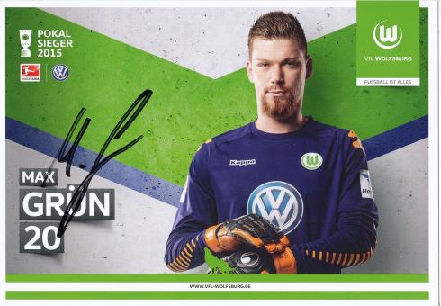 Max Grün  2015/2016  VFL Wolfsburg  Fußball Autogrammkarte original signiert 