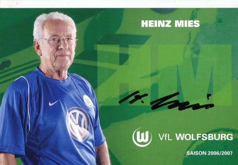 Heinz Mies  2006/2007  VFL Wolfsburg  Fußball Autogrammkarte original signiert 
