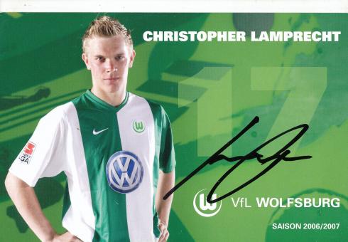 Christopher Lamprecht  2006/2007  VFL Wolfsburg  Fußball Autogrammkarte original signiert 