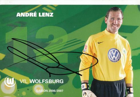 Andre Lenz  2006/2007  VFL Wolfsburg  Fußball Autogrammkarte original signiert 