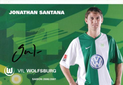 Jonathan Santana  2006/2007  VFL Wolfsburg  Fußball Autogrammkarte original signiert 