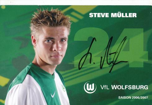 Steve Müller  2006/2007  VFL Wolfsburg  Fußball Autogrammkarte original signiert 