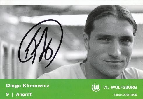 Diego Klimowicz   2005/2006  VFL Wolfsburg  Fußball Autogrammkarte original signiert 